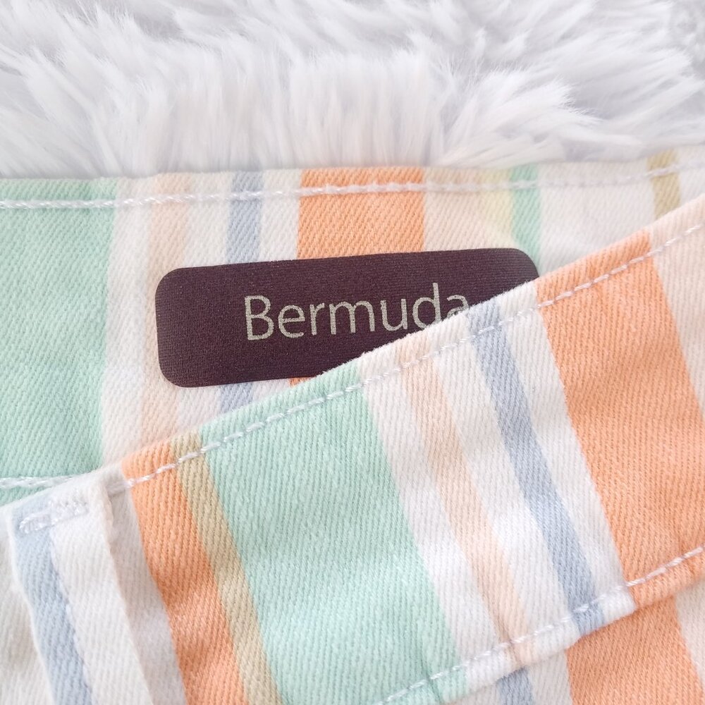 Gloria Vanderbilt Stretchy Bermuda Jean Shorts Fun Colors Size 12 Petite - Picture 5 of 15
